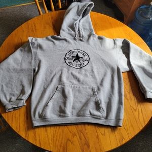 Converse Hoodie/Sweatshirt, Large Unisex, Grey